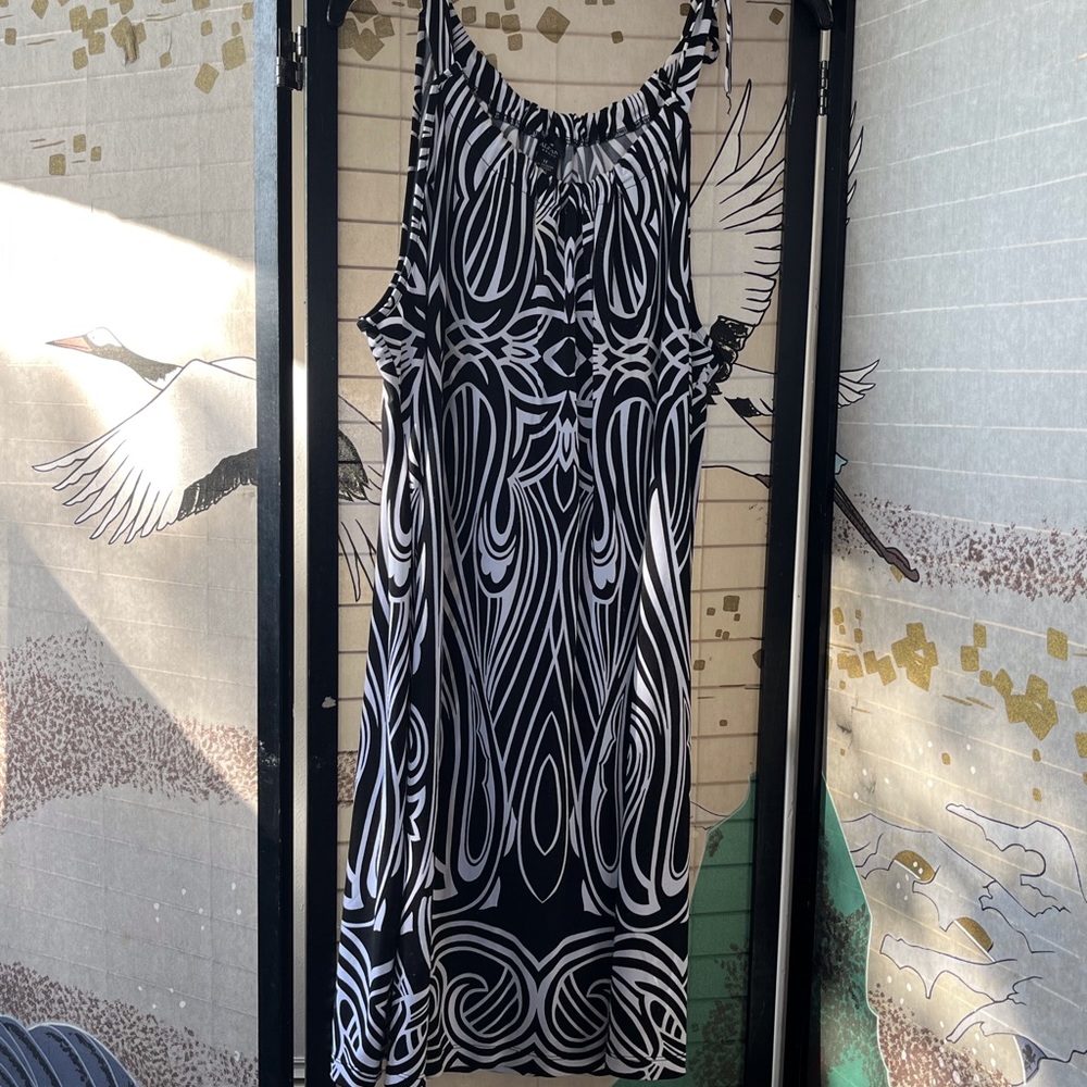 Alfani Woman Tie Neck Shift Dress 1X